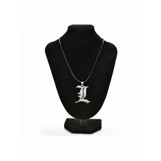 Колье, длина 17 см, стальной/черный Zyuha
