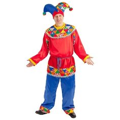 Костюм Петрушка в колпаке взрослый (56) пуговка