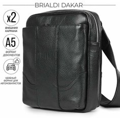 Сумка кросс-боди BRIALDI, фактура зернистая, черный