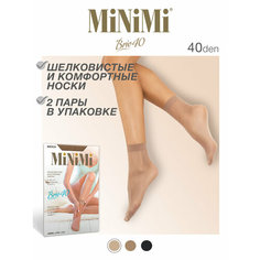 Носки MiNiMi, комплект, 40 den, 2 пары, размер 0 (one size), caramello