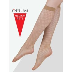 Гольфы Opium Гольфы в сетку, 40 den, размер one size, бежевый