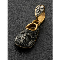 Подвеска Angelskaya925, серебро, 925 проба, золочение, чернение, размер 2.1 см., черный, серебристый, золотистый Ангельская925