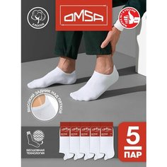 Носки Omsa Eco, комплект, 5 пар, размер 45-47 (29-31), bianco