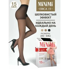 Колготки MiNiMi Erica, 15 den, 3 шт., размер 2, nero