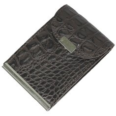 Кошелек Croco, фактура под рептилию, коричневый кайман