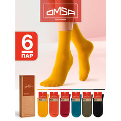Носки Omsa, комплект, 6 пар, размер 35-38 (23-25), мультиколор