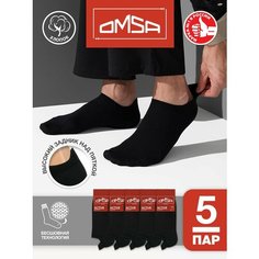 Носки Omsa, комплект, 5 пар, размер 39-41 (25-27), nero