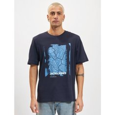 Футболка Jack & Jones, размер S, темно-синий
