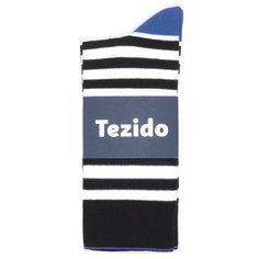 Носки Tezido, размер 41-46, черный/белый/синий