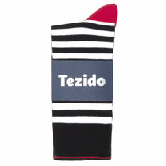 Носки Tezido, размер 41-46, черный/белый/красный