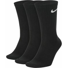 Носки NIKE, комплект, 3 пары, размер 42-46, черный