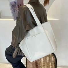 Сумка шоппер , фактура стеганая, белый, бежевый Jonbag