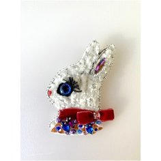 Брошь, бисер, розовый Your Beautiful Brooch