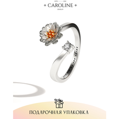 Кольцо-кулон Caroline Jewelry, лунный камень, кристалл, безразмерное, серебряный