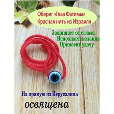 Славянский оберег, Браслет-нить, 1 шт., размер 30 см, размер one size, диаметр 15 см, красный мастерская колдуна