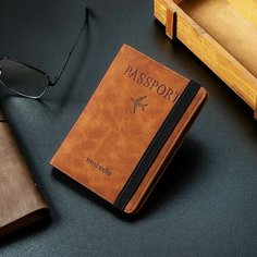 Обложка для паспорта , светло-коричневый Нет бренда