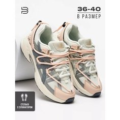 Кроссовки BAASPLOA, размер 40, серый, пыльная роза, бежевый, розовый, черный, белый