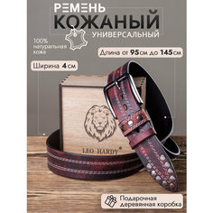 Ремень LEO HARDY, размер 100, красный