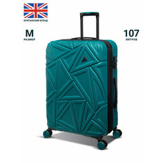 Чемодан IT Luggage, 107 л, размер M, морская волна