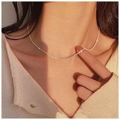 Колье, длина 45 см, белый Китай