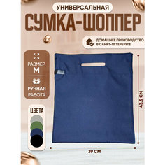 Сумка авоська Avoska, фактура матовая, синий