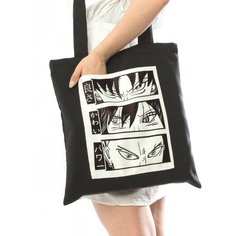 Сумка авоська НЕСТАНДАРТИКА, фактура гладкая, черный