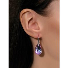 Серьги, фианит, мультиколор, фиолетовый Diamond LUX