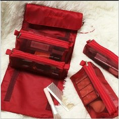 Комплект косметичек leegoo, 5х23х15 см, 4 шт., , красный