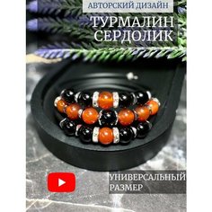 Жесткий браслет LADY CRUSH, кварц, аквамарин, говлит, перламутр, бирюза, лунный камень, турмалин, гранат, агат, сердолик, аметист, яшма, апатит, цитрин, тигровый глаз, хрусталь, размер 19 см, размер one size, диаметр 6 см, оранжево-красный