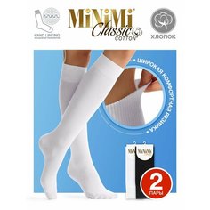 Гольфы MiNiMi, комплект, 2 пары, размер 39-41 (25-27), черный, бежевый