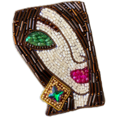 Брошь, хрусталь, стекло, коричневый Your Beautiful Brooch