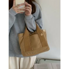 Сумка тоут , фактура зернистая, коричневый Black Back