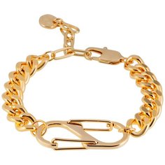 Браслет-цепочка Kalinka modern story, 1 шт., размер 16 см, размер S, диаметр 7 см, золотистый