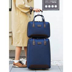Чемодан-рюкзак POSSESS, размер 20", синий