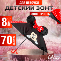 Зонт-трость , черный/красный Disney