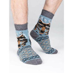 Носки Снежно, размер 41-43, серый/голубой