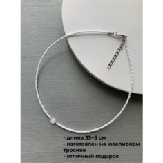Чокер SIDORINA SOFIA ACCESSORIES, перламутр, бисер, длина 35 см, белый