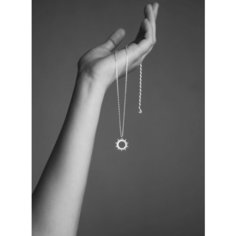 Колье LU Jewel, серебро, 925 проба, длина 40 см., серебристый