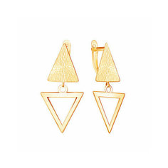 Серьги Яхонт, золото, 585 проба, длина 3.2 см