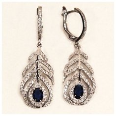 Серьги с подвесками The Jeweller, серебро, 925 проба, родирование, кварц, фианит, , серебристый