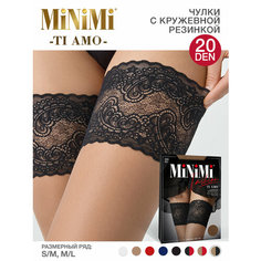 Чулки MiNiMi Ti Amo, 20 den, размер M-L, бежевый, черный