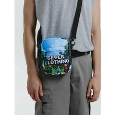 Сумка мессенджер SEVERCLOTHING, зелено-голубой