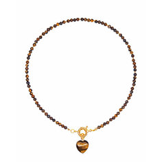Колье Strekoza Collection, длина 43 см, коричневый