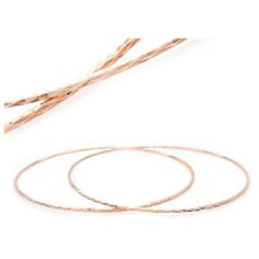 Серьги конго The Jeweller, серебро, 925 проба, золочение, размер 70 мм, , золотистый