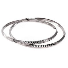 Серьги конго The Jeweller, серебро, 925 проба, родирование, размер 50 мм, , серебристый