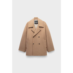 Пальто FRENKEN water peacoat coat, размер 42, бежевый