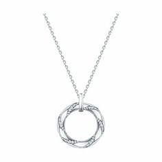 Колье Diamant, серебро, 925 проба, родирование, фианит, длина 55 см.