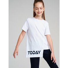 Футболка playToday Школа 2024, размер 134, белый