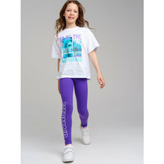 Легинсы playToday, размер 128, фиолетовый