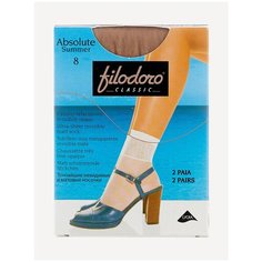 Носки Filodoro, комплект, 8 den, 2 пары, размер one size, playa Filodoro®